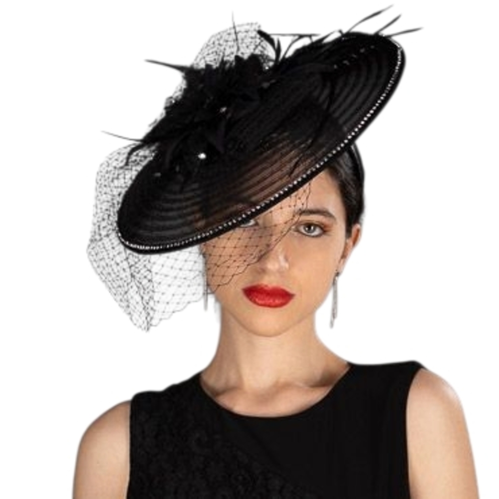 Elegant Black Fascinator Hat